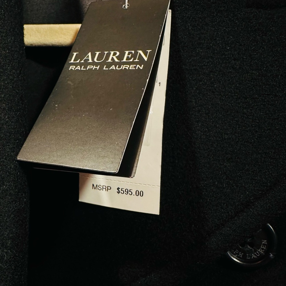 New Ralph Lauren Wool-Blend Twill Double-Breasted Coat $595 - Picture 10 of 11